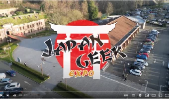 Vue aérienne impressionnante du salon Japan Geek Exep à Mons-en-Baroeul, réalisée par Boost Digital.