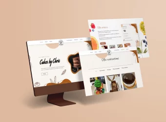 Capture d'écran du site internet gourmand de Cakes by Chris, conçu par Boost Digital.